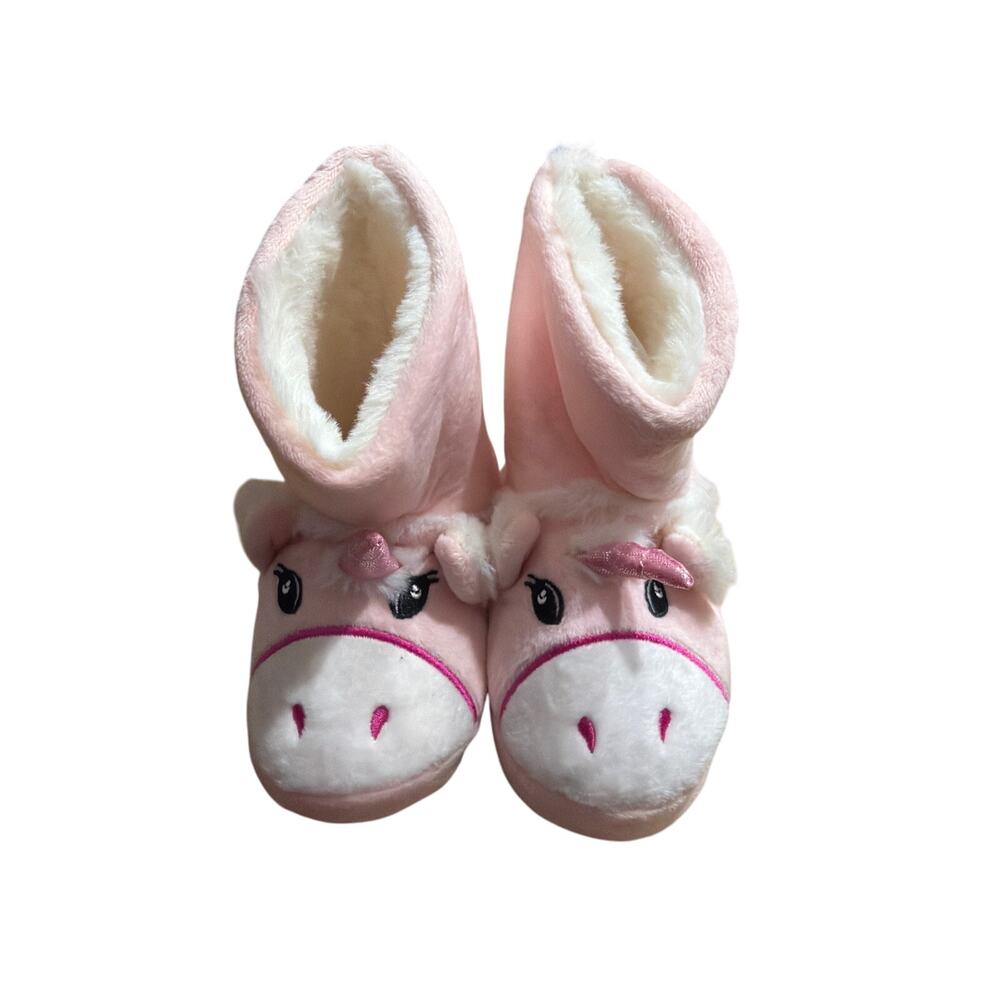 Totes Toasties Toddler Girl Pink Unicorn Slipper Boots Size 9-10